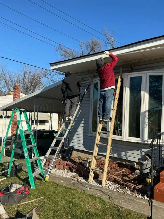 Restoration crew performing exterior repair in Westview